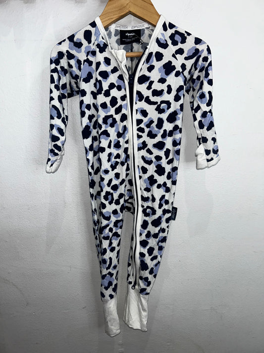 Blue leopard sleeper 6-12m