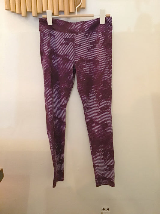 Purple print activewear pants 14y
