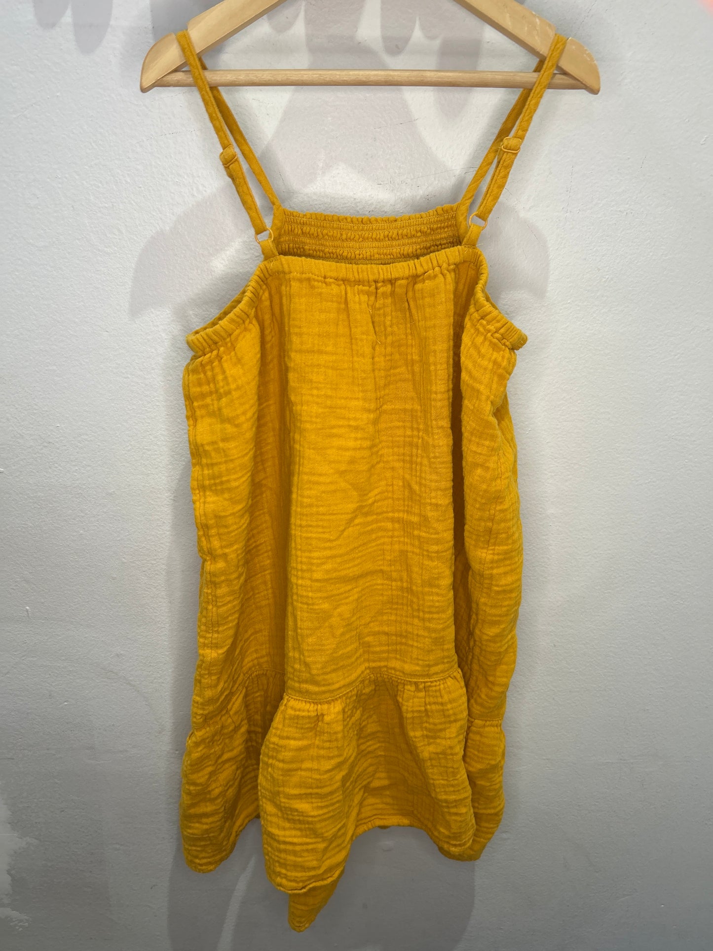 Yellow textured mini dress 8y