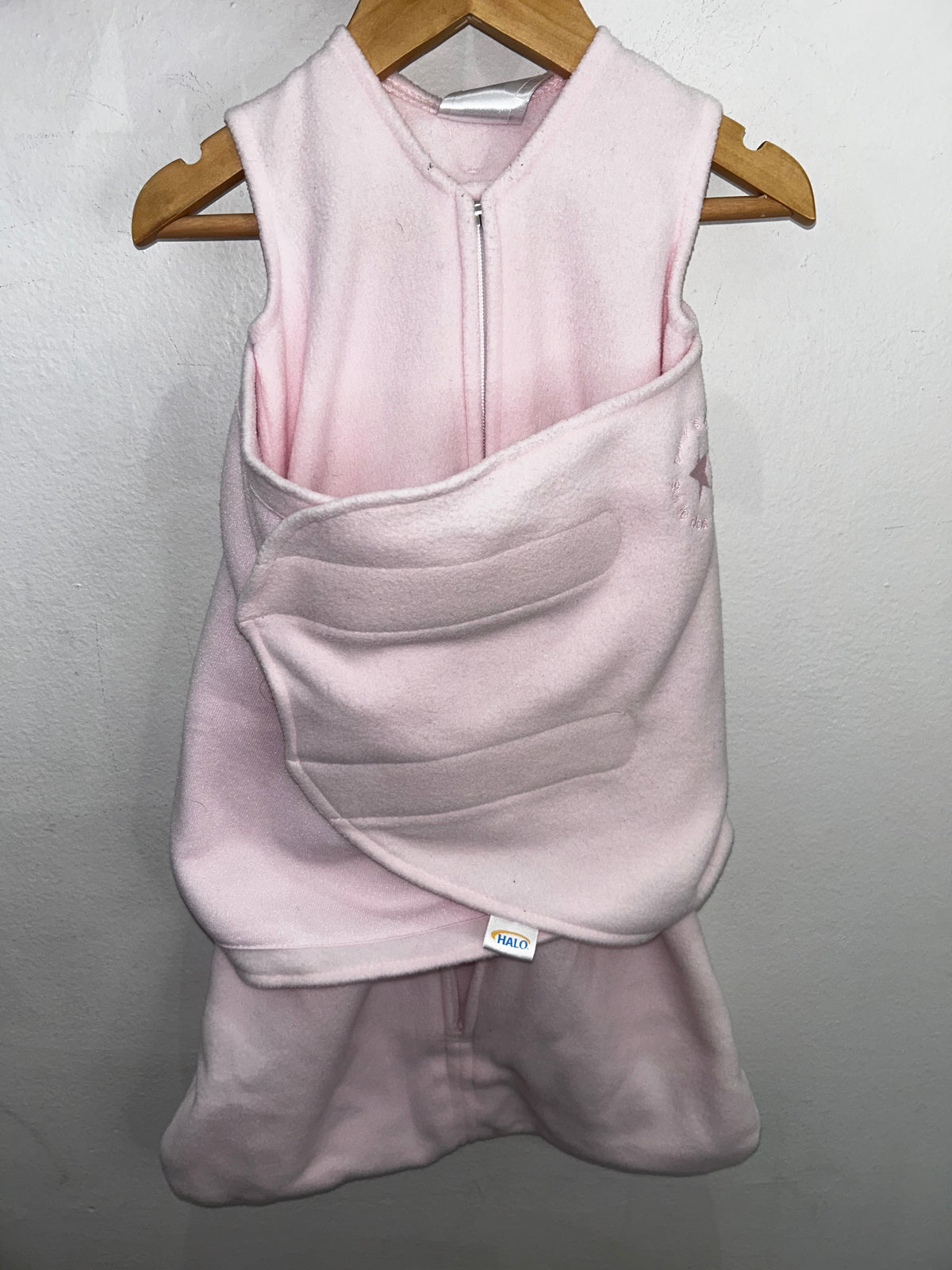Halo swaddle sleepsack 3-6m pink fleece
