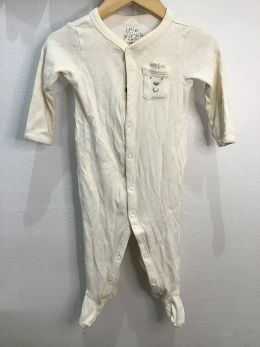 Sleeper cream ribbed 6m