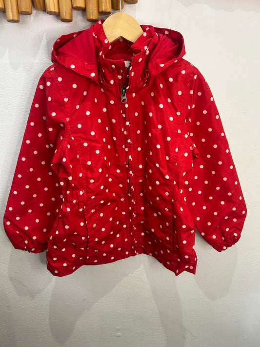 Red polka dots windbreaker 6y