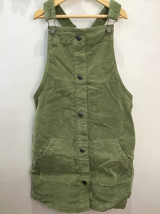 Green cord skirt romper 10-12y