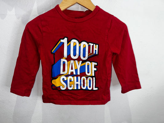 100th day of school longsleeve 2y