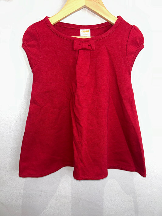 Red bow dress 12-18m