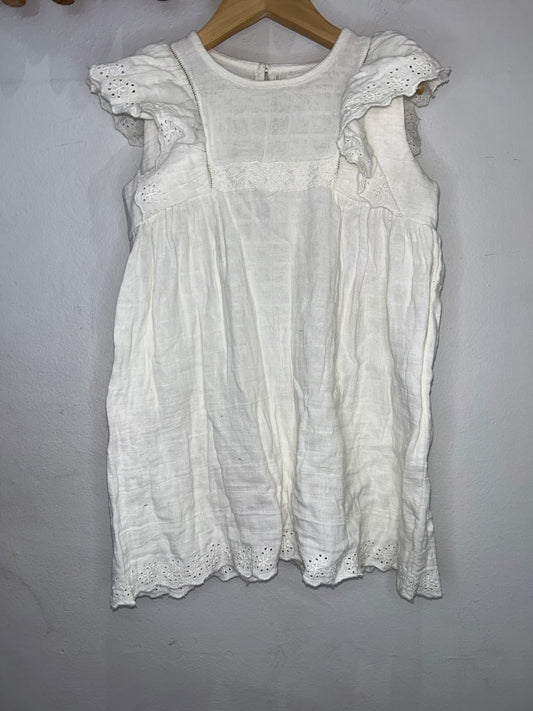 Jamie Kay white eyelet dress 4y