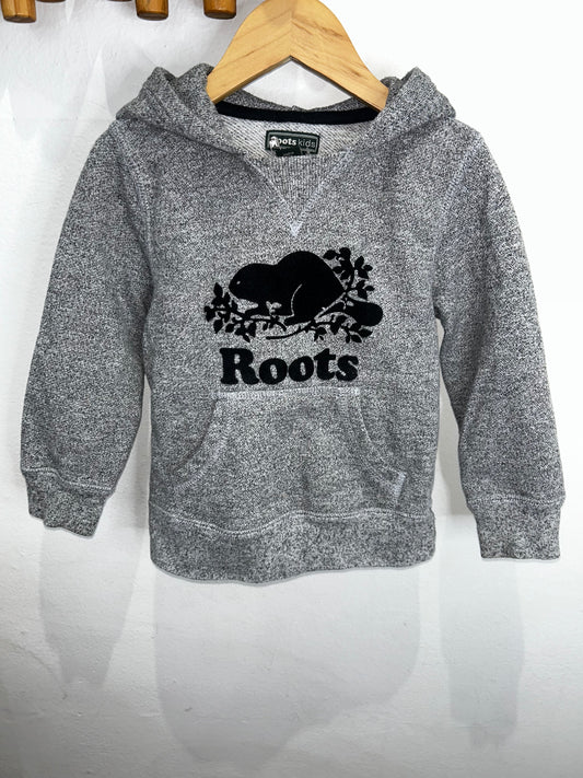 Roots black logo hoodie 3y