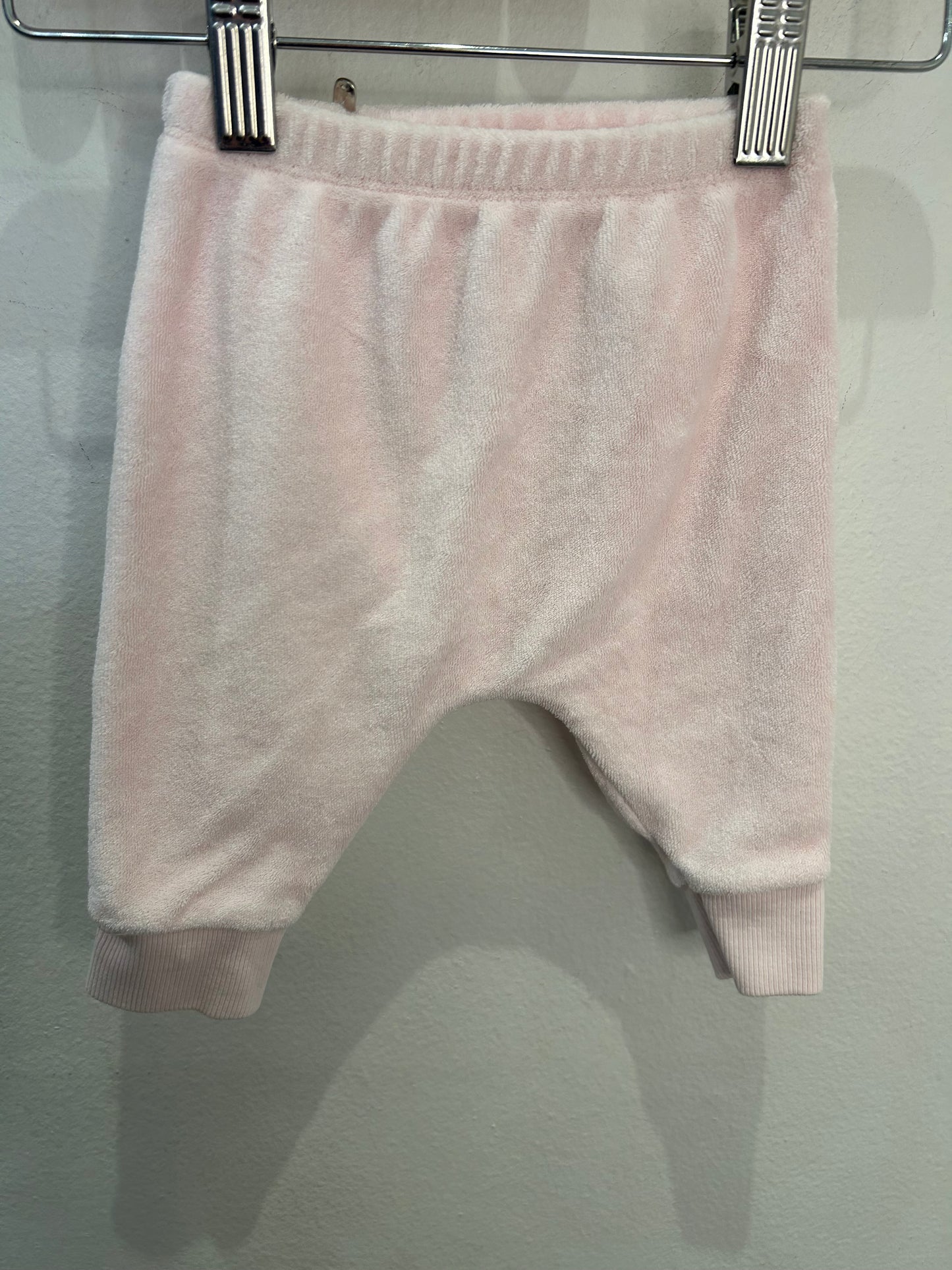 Pink terry pants 3m