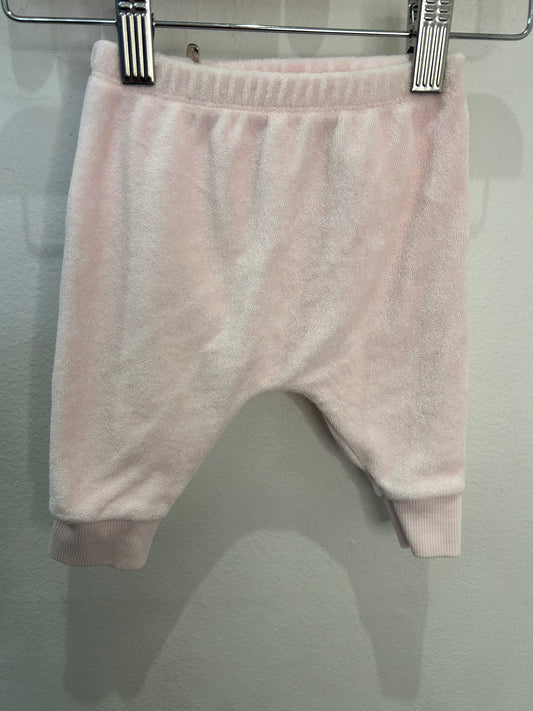 Pink terry pants 3m