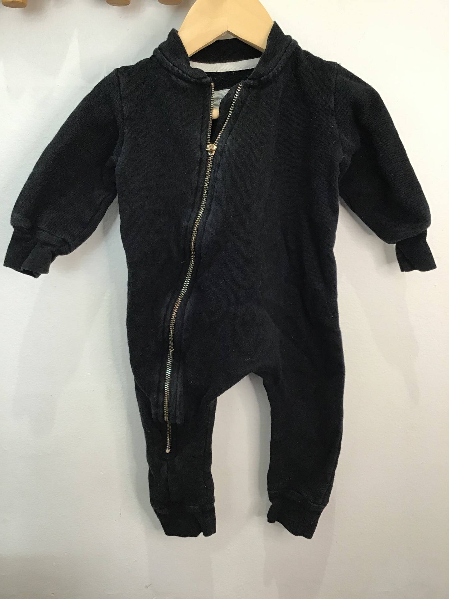 Minimioche black bike romper 3-6m
