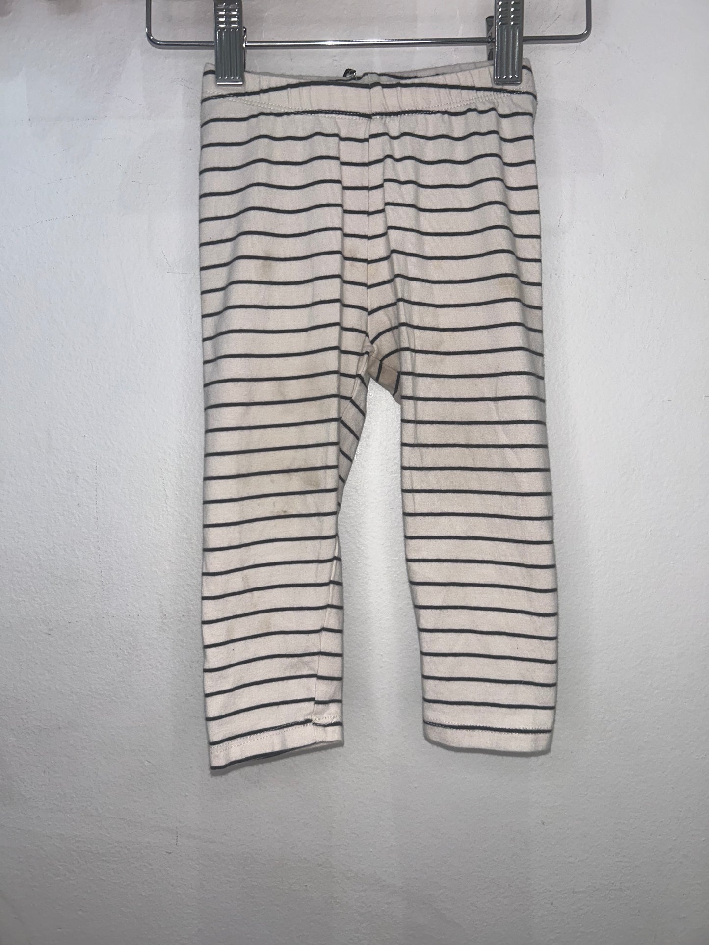 Striped cotton pants 12-18m