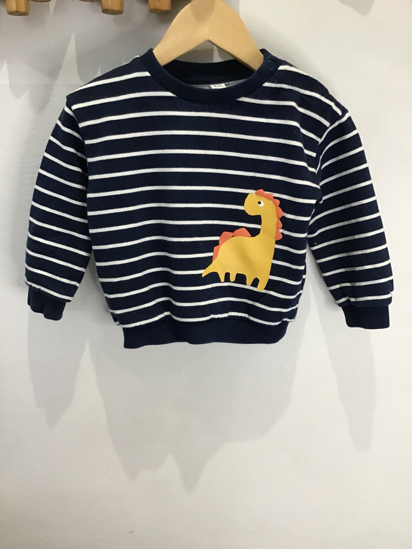 Dino striped pullover 9-12m