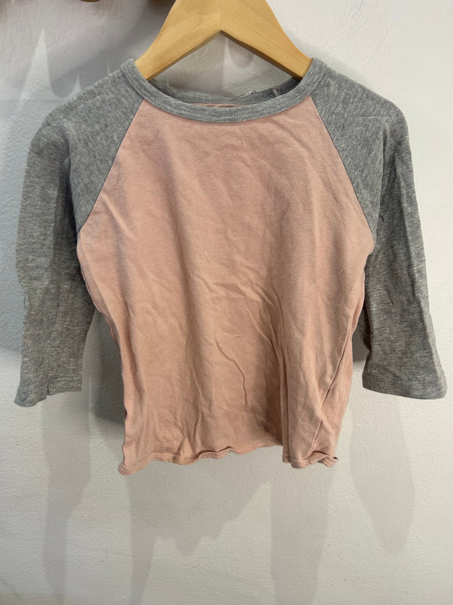 Minimioche pink baseball tee 3-4y
