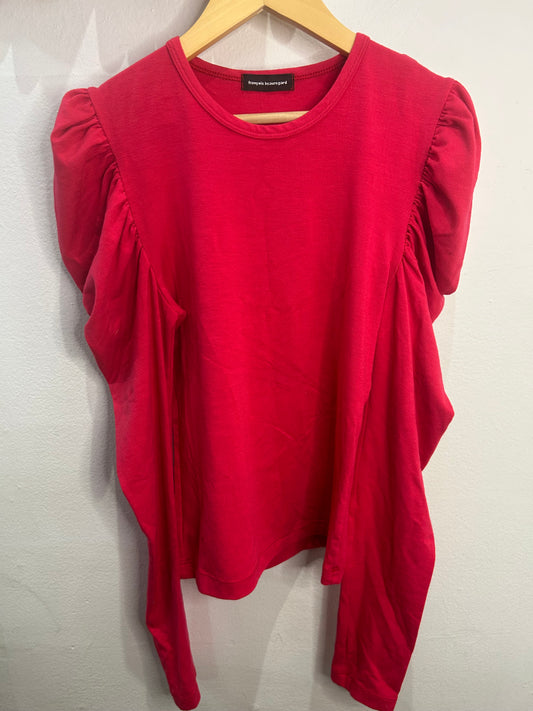 Magenta puff-sleeve 12-14y