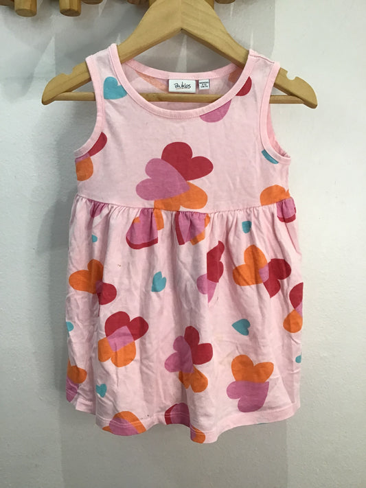 Dress pink heart design 9-12m