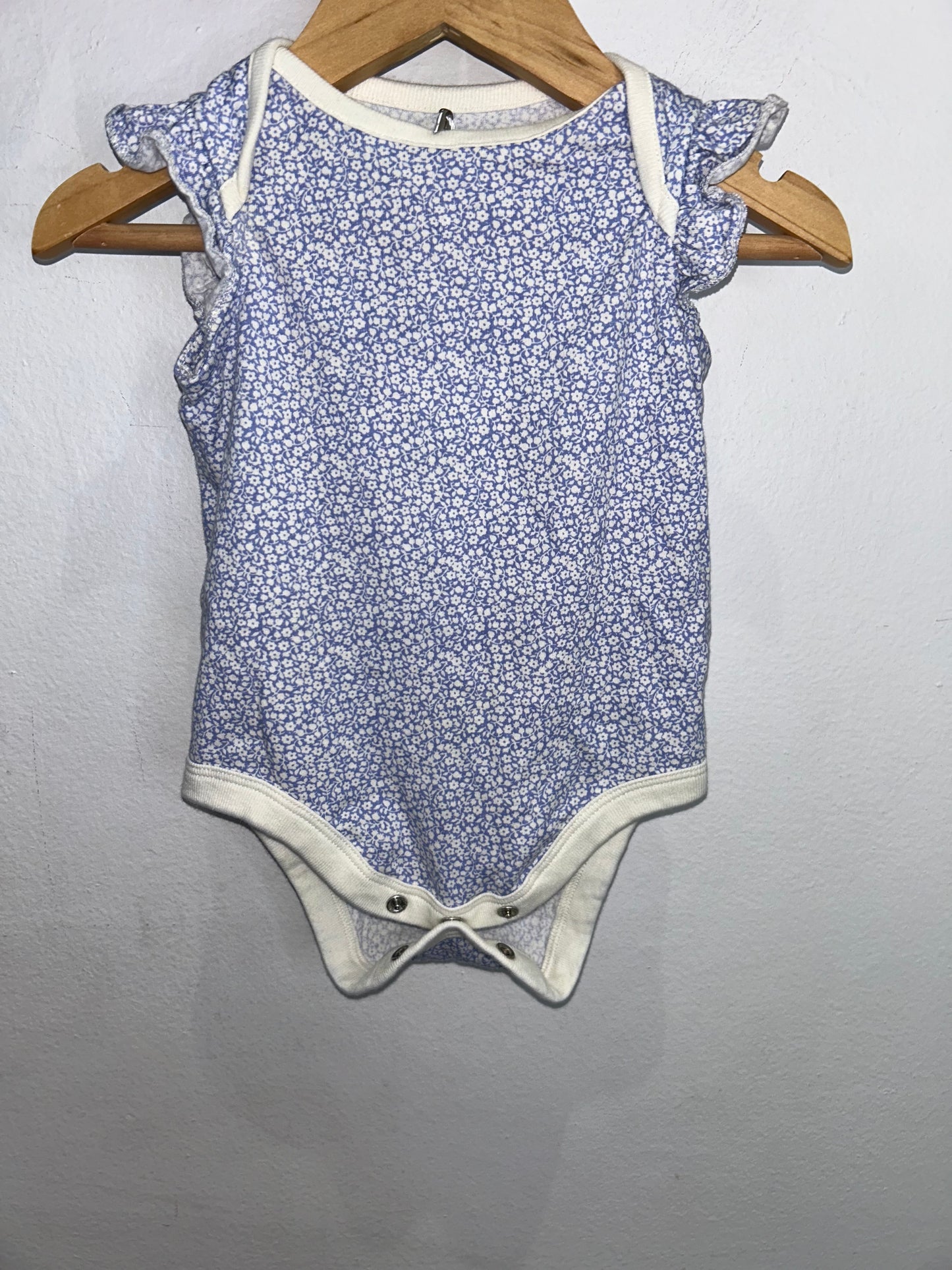 Little blue flowers onesie 3-6m