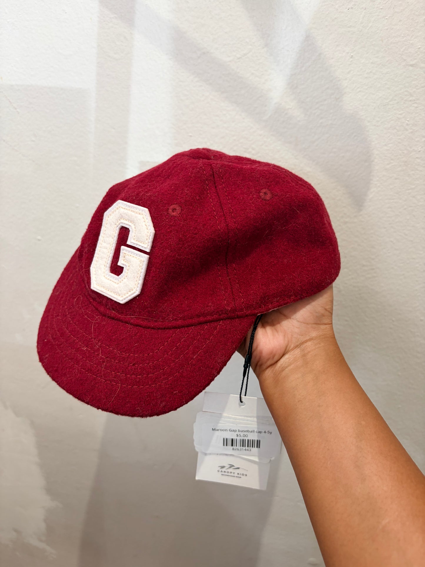 Maroon Gap baseball cap 4-5y