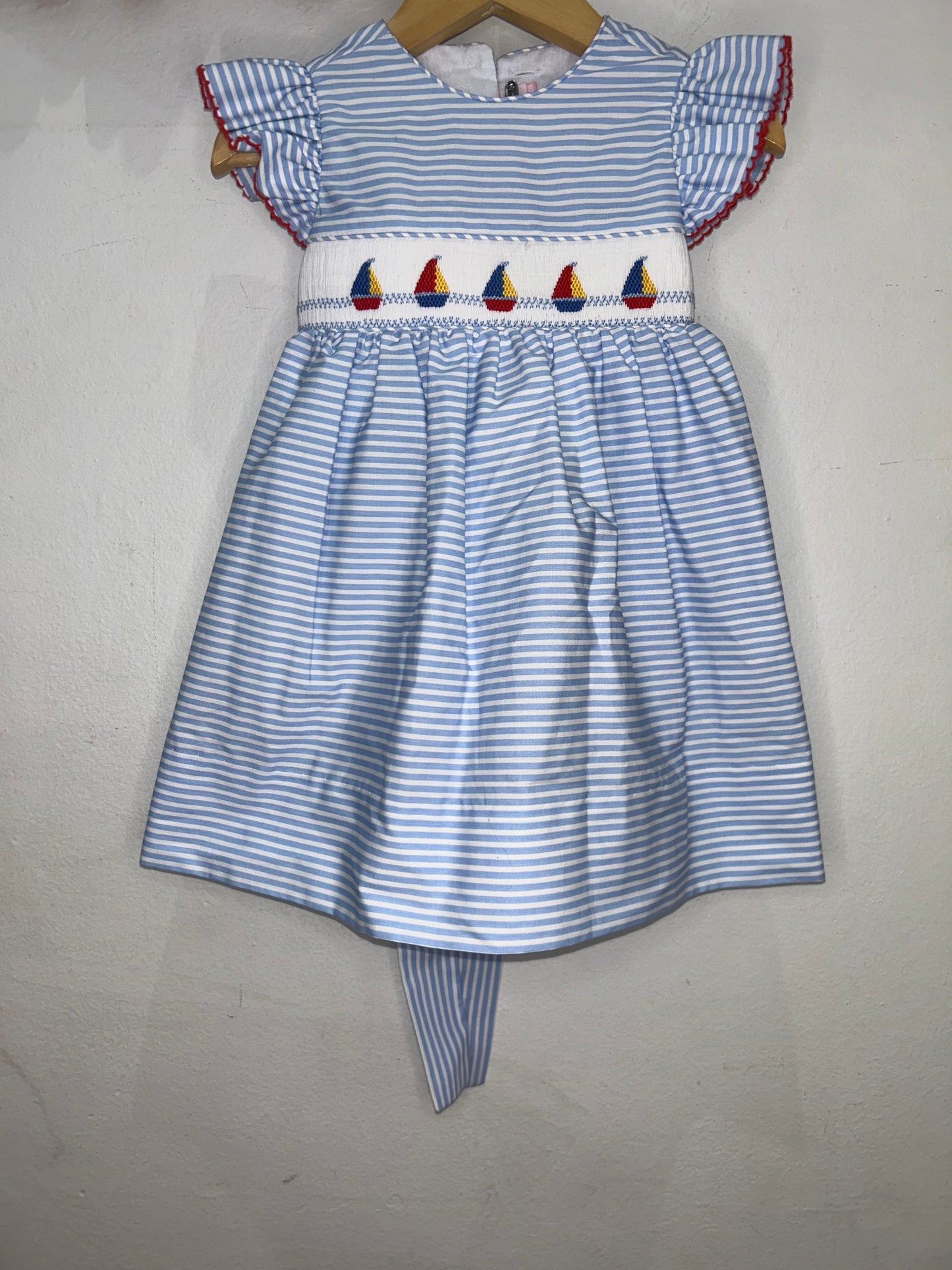 Sail Boat Dress- NEW- 12m