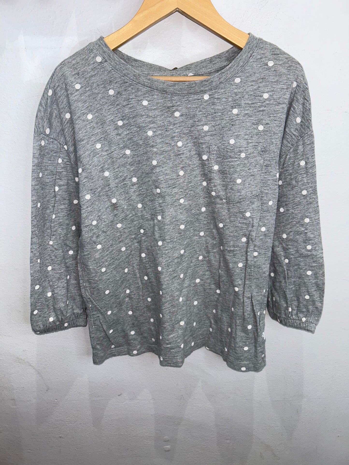 Grey dots longsleeve 8-9y