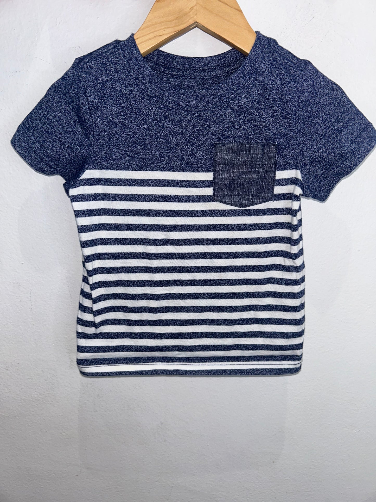 Blue stripe pocket tee 12m