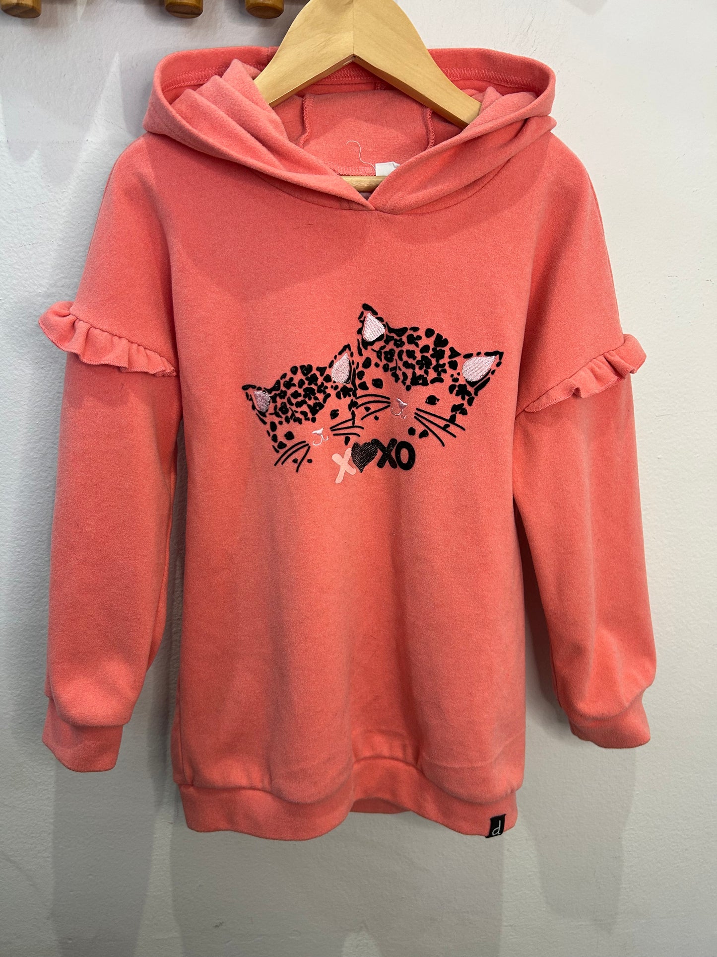 Deuxpardeux leopard hoodie 5y