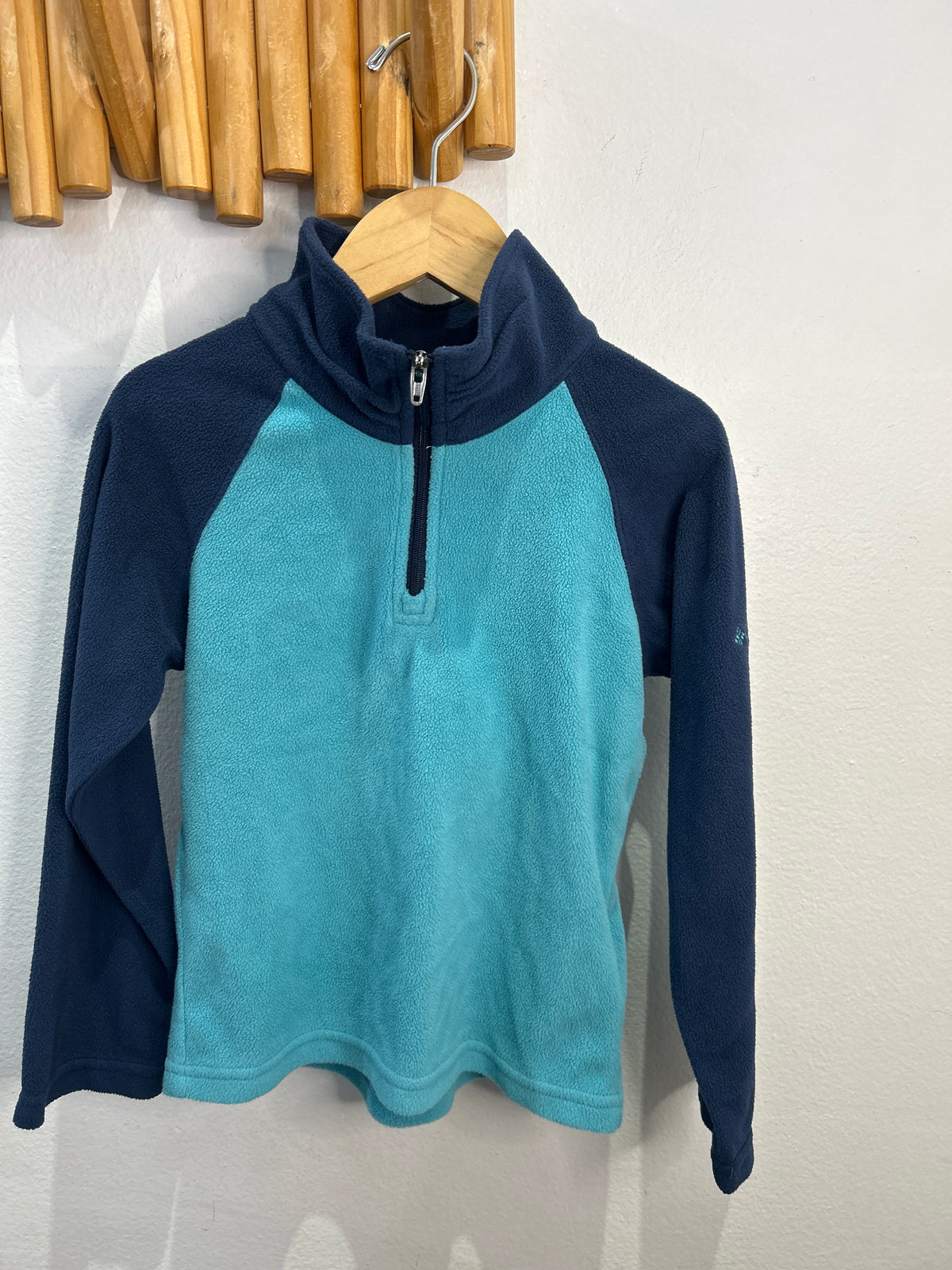 Blue Columbia fleece quarter-zip 4-5y