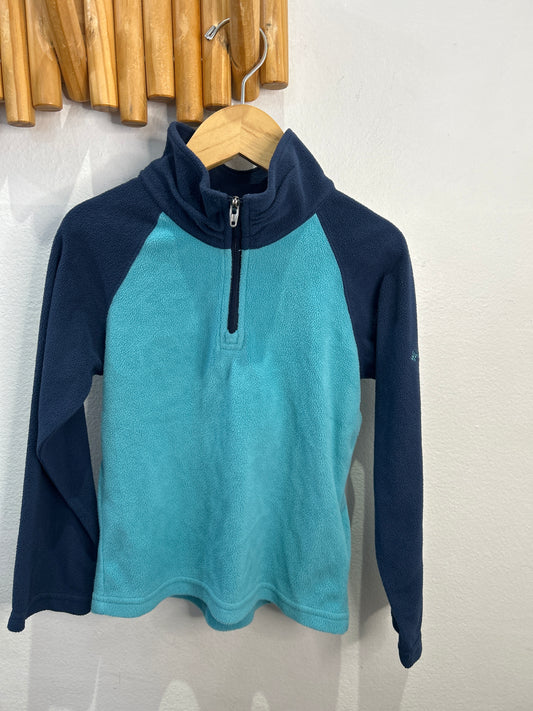 Blue Columbia fleece quarter-zip 4-5y