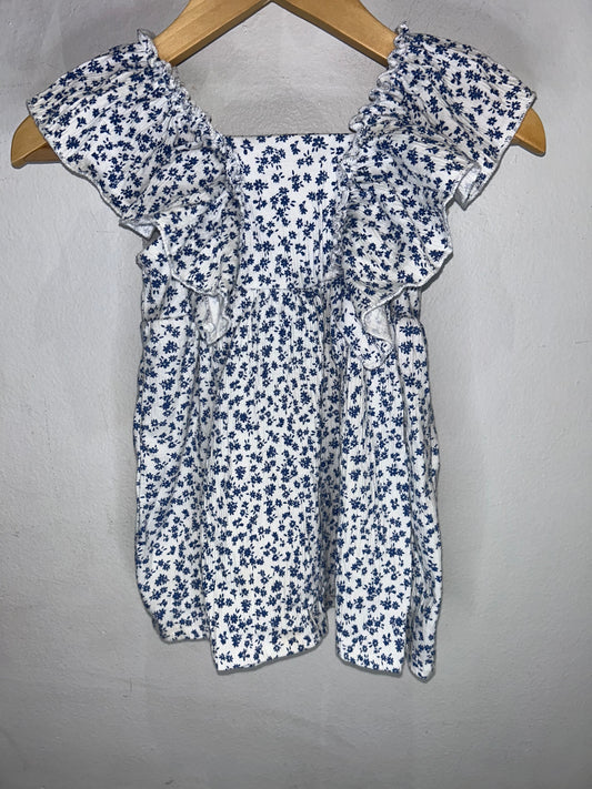 Blue Flowers Summer Dress 18-24m