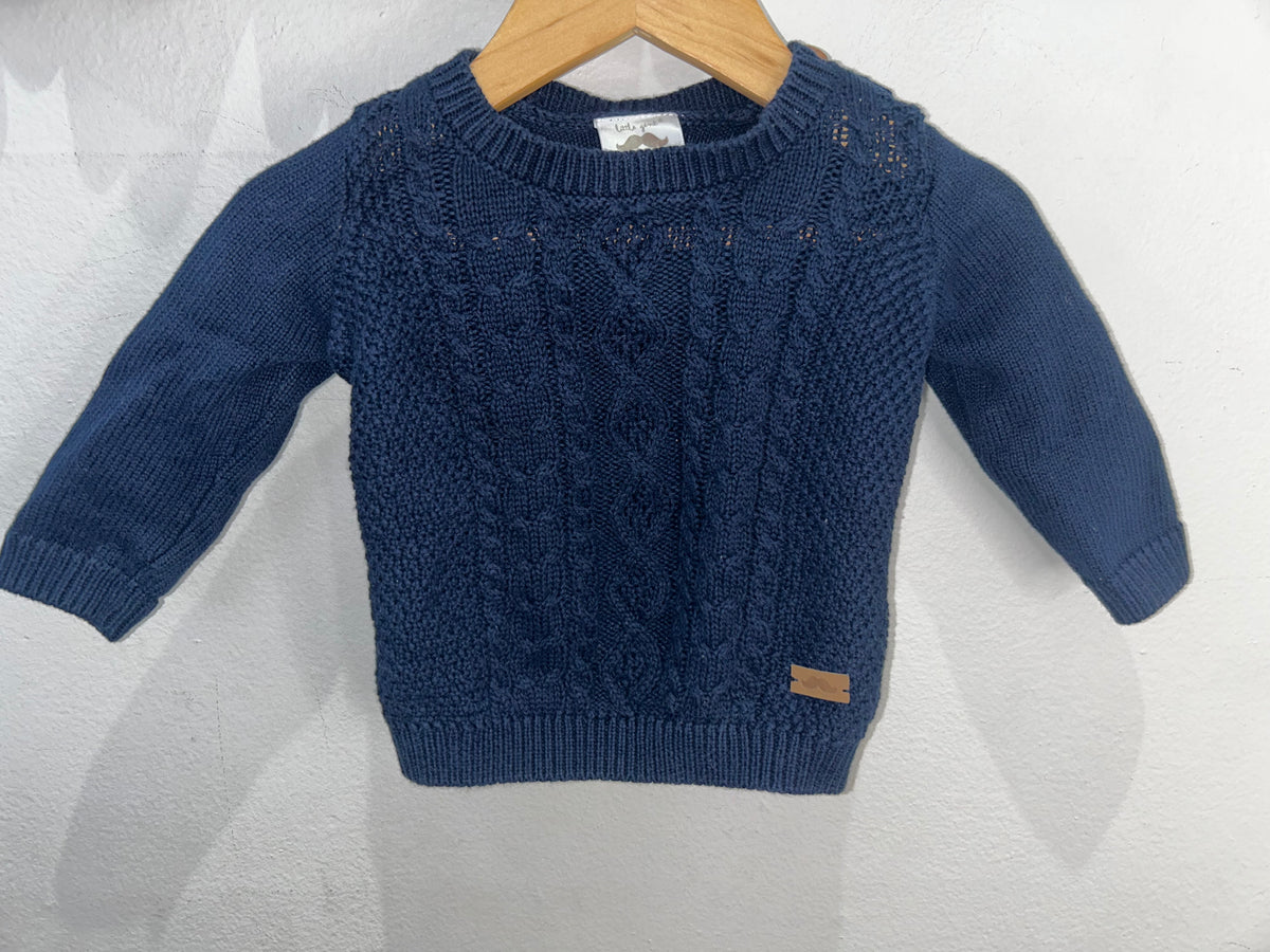 Navy cable knit sweater 3m