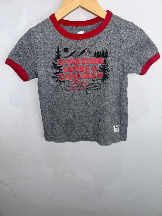 Roots Canadian boy tee 3y