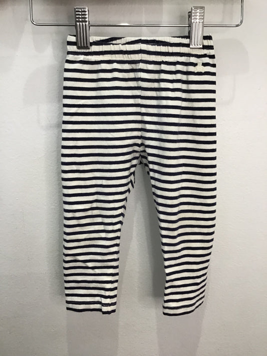 Navy striped leggings 12-18m