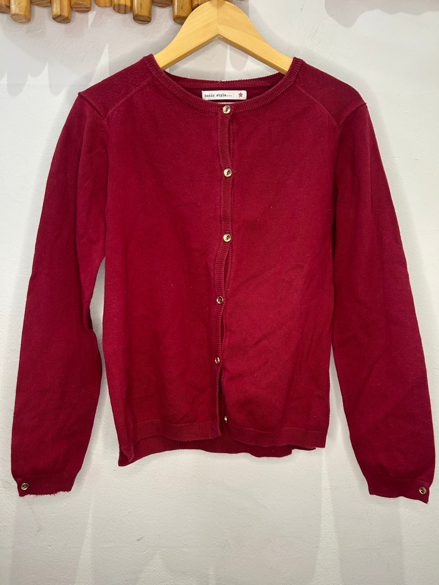 Maroon caridgan 11-12y