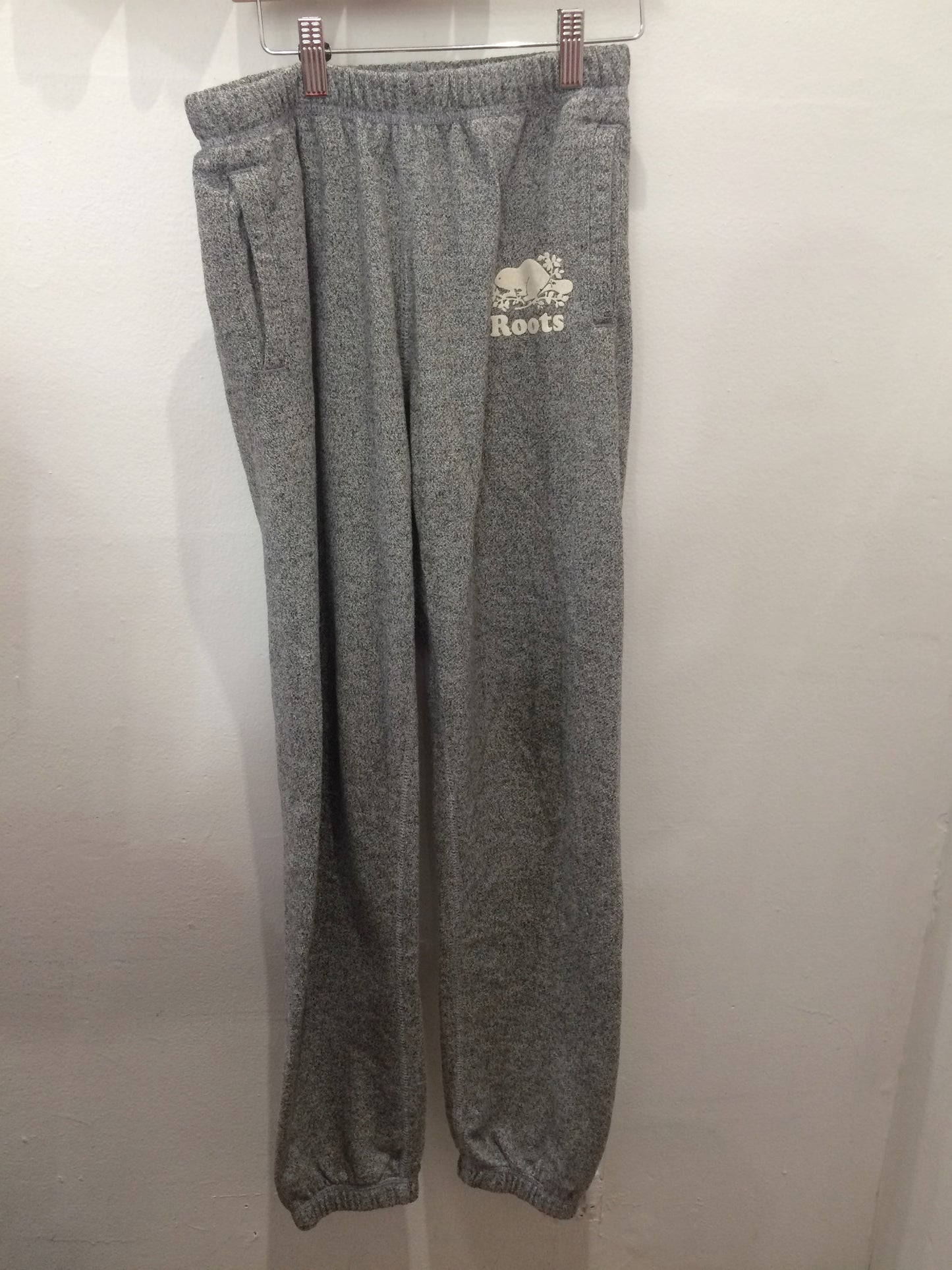 Roots grey bum logo joggers -adult XS