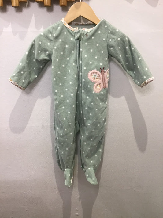 Butterfly fleece sleeper 6m