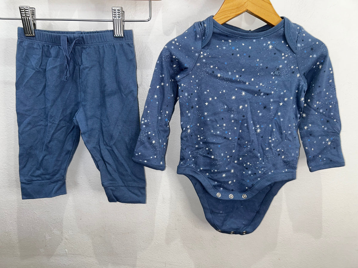 Stars onesie set 3-6m