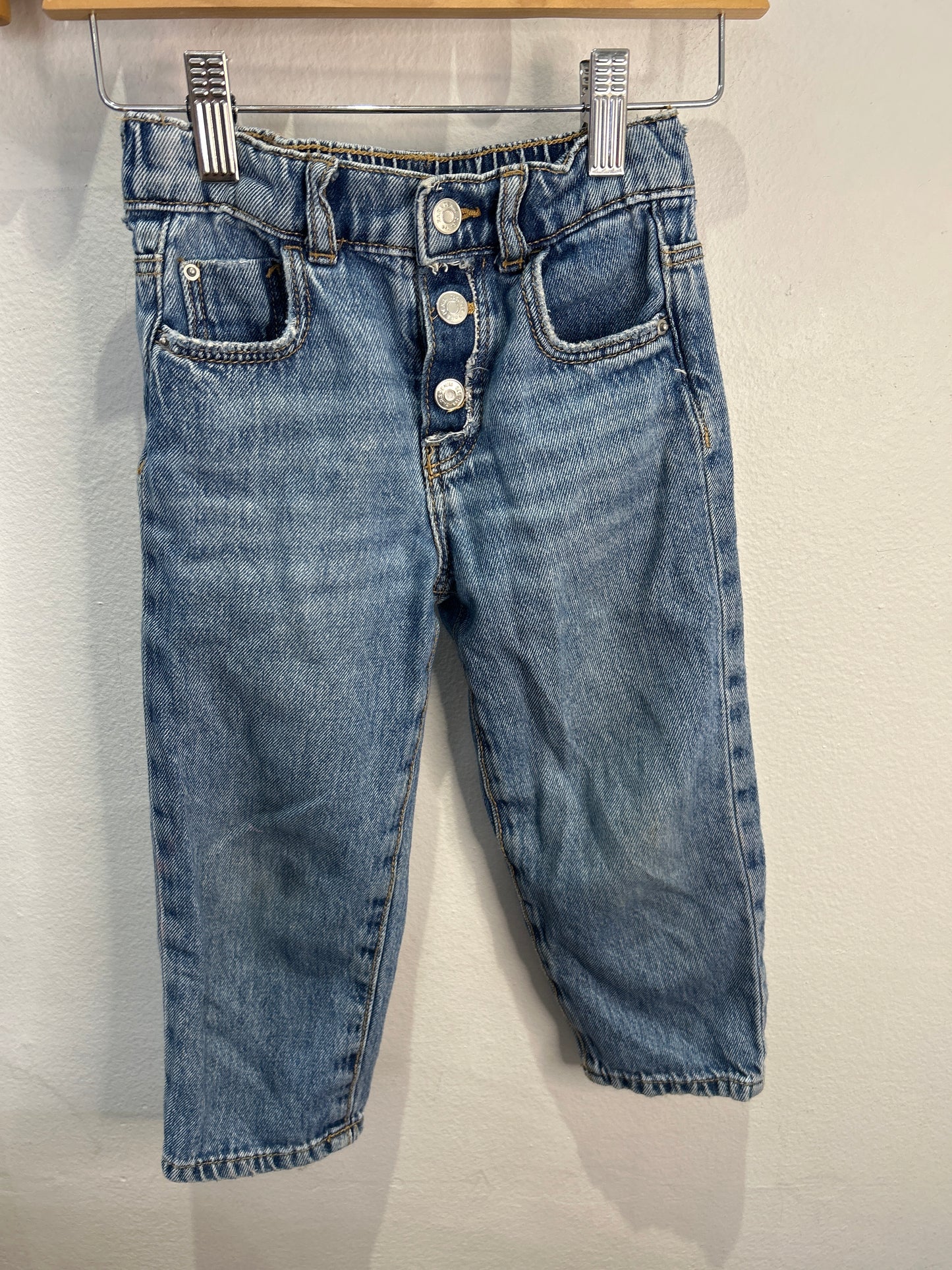 Snap button jeans 4y
