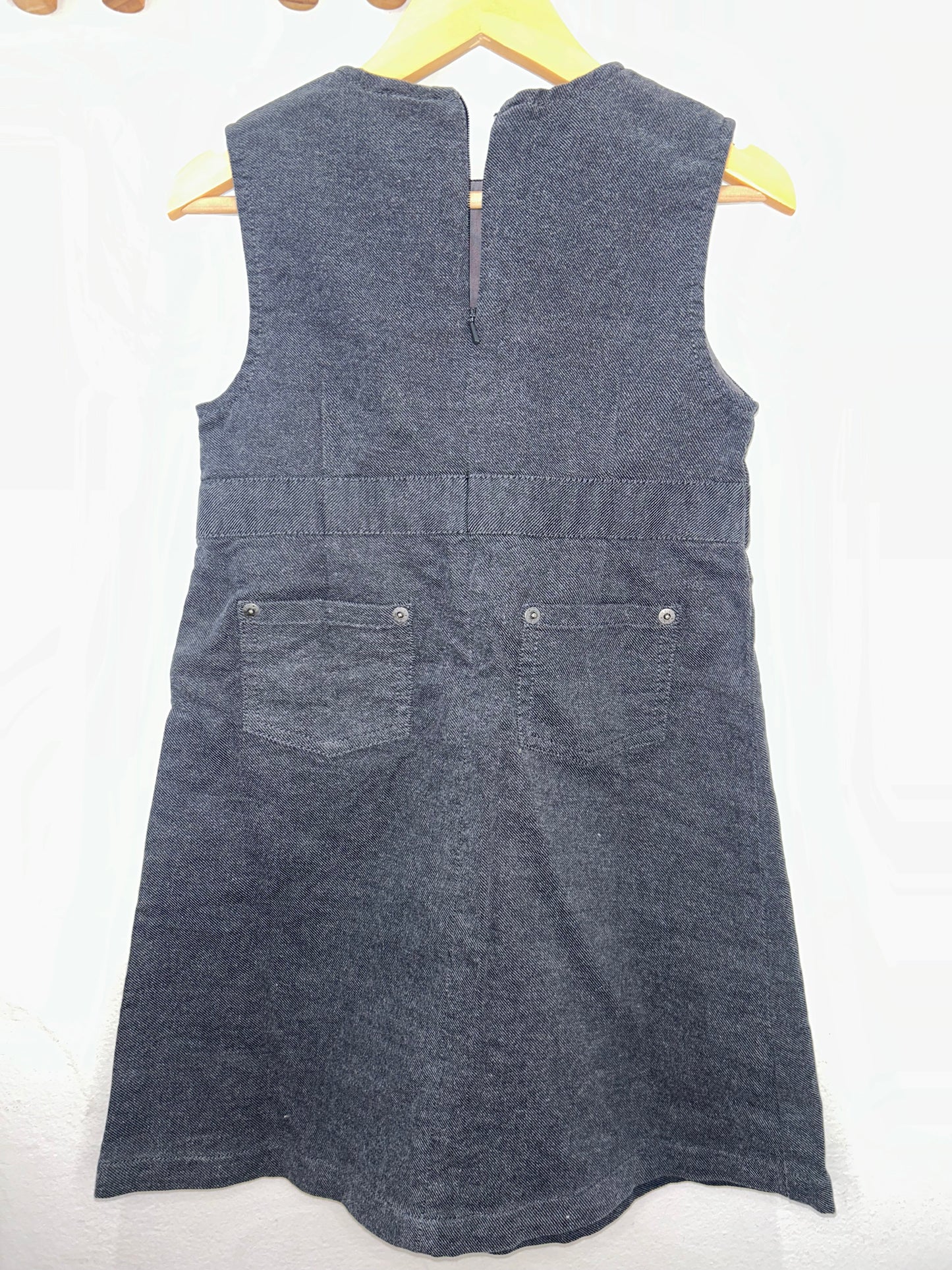 Black denim skirt romper 8y