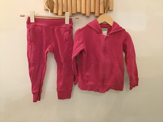 Pact pink jogger set 2-3y