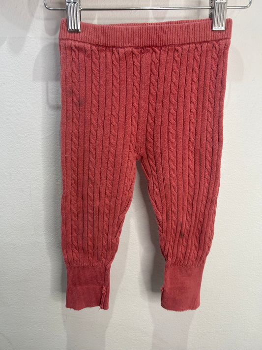 Peach sweater pants 12-18m