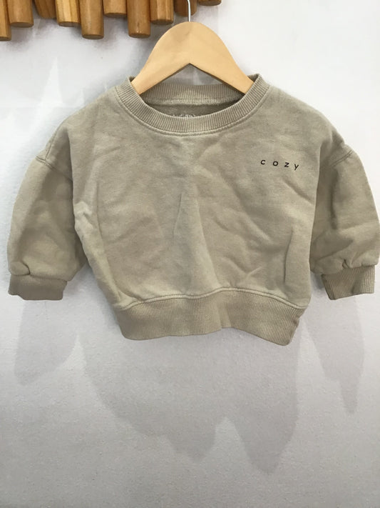 Beige cozy pullover 3-6m