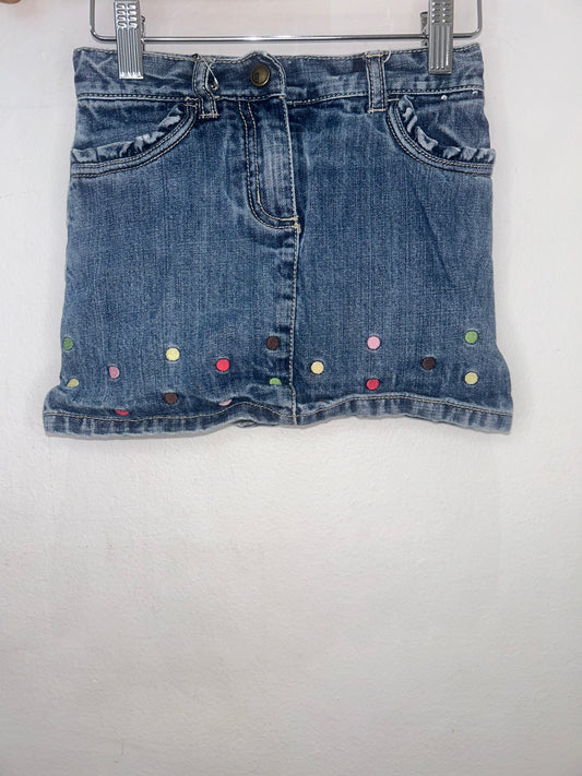 Dots denim skort 5y