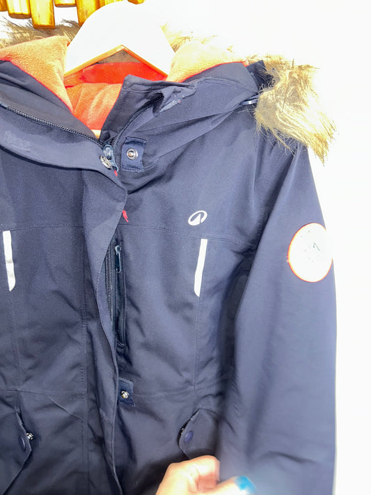 Decathlon black winter jacket 10-11y