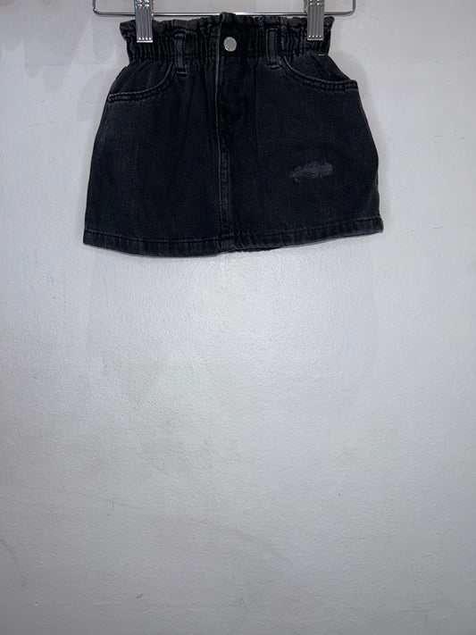 Black denim skirt 2-3y