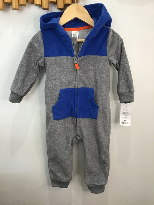 Romper grey fleecy 12m NEW