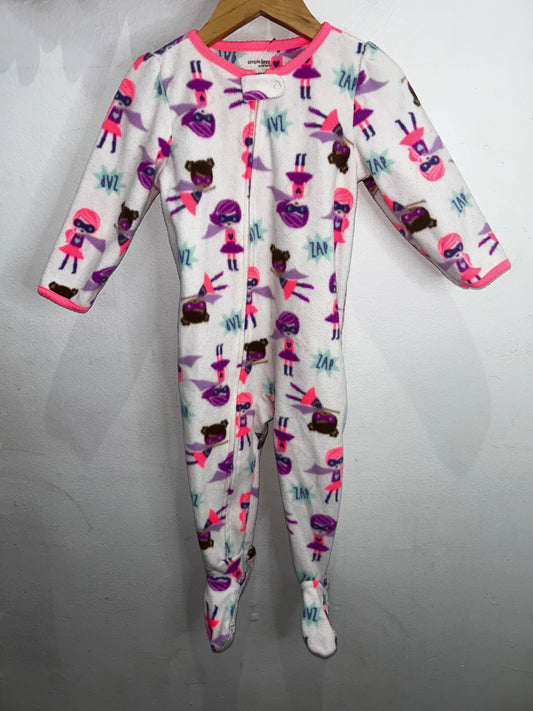 Superhero fleece sleeper 18m