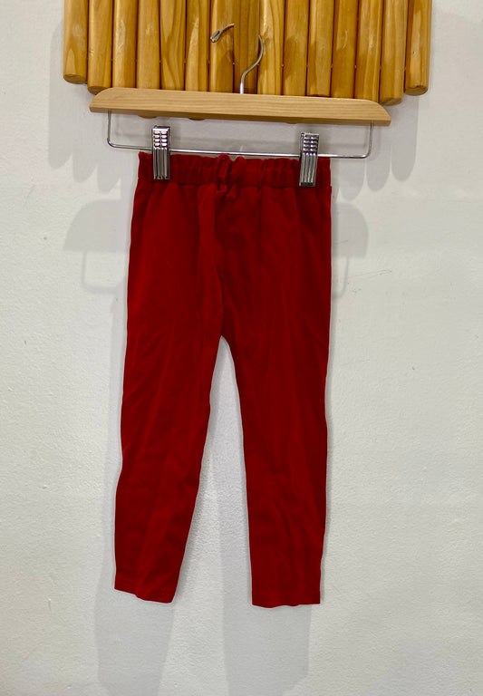 Red paperbag leggings 18-24m