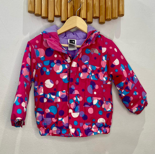 The North Face pink print puffer 2y