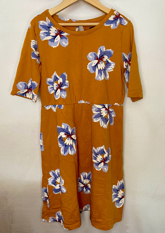 Mustard flowers dress 8y