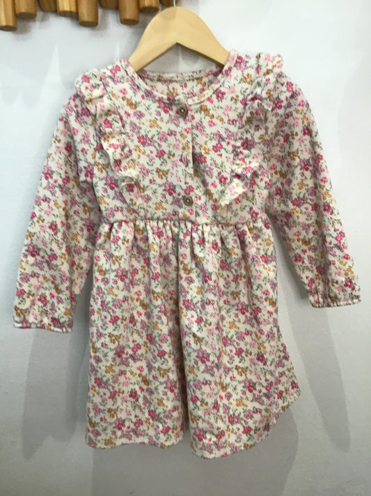 Dress thick sweater floral 12-18m
