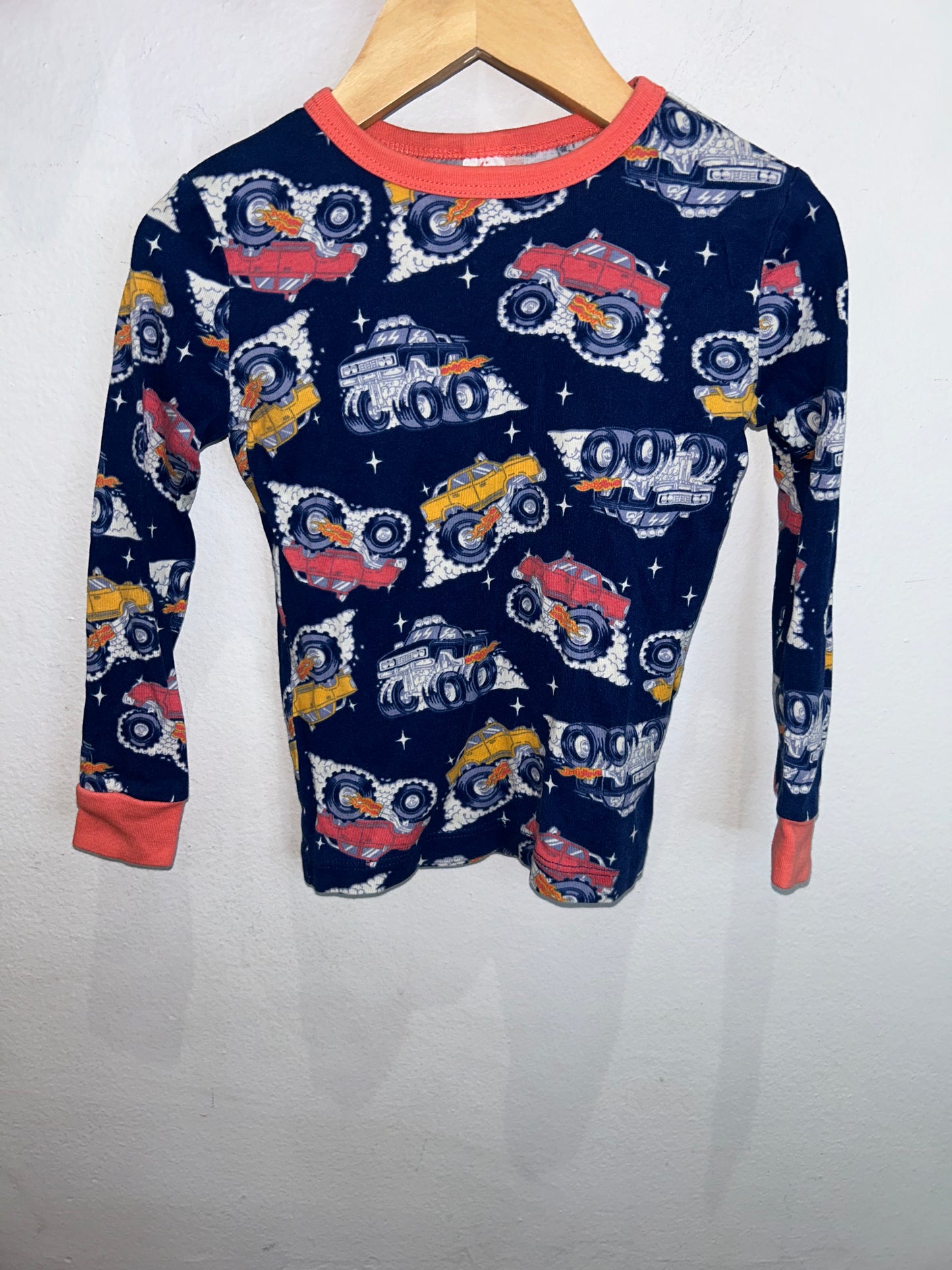 Blue monster truck pyjamas 3y
